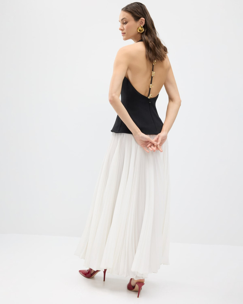 Acler Minhall Open-Back Drop-Waist Dress outlook