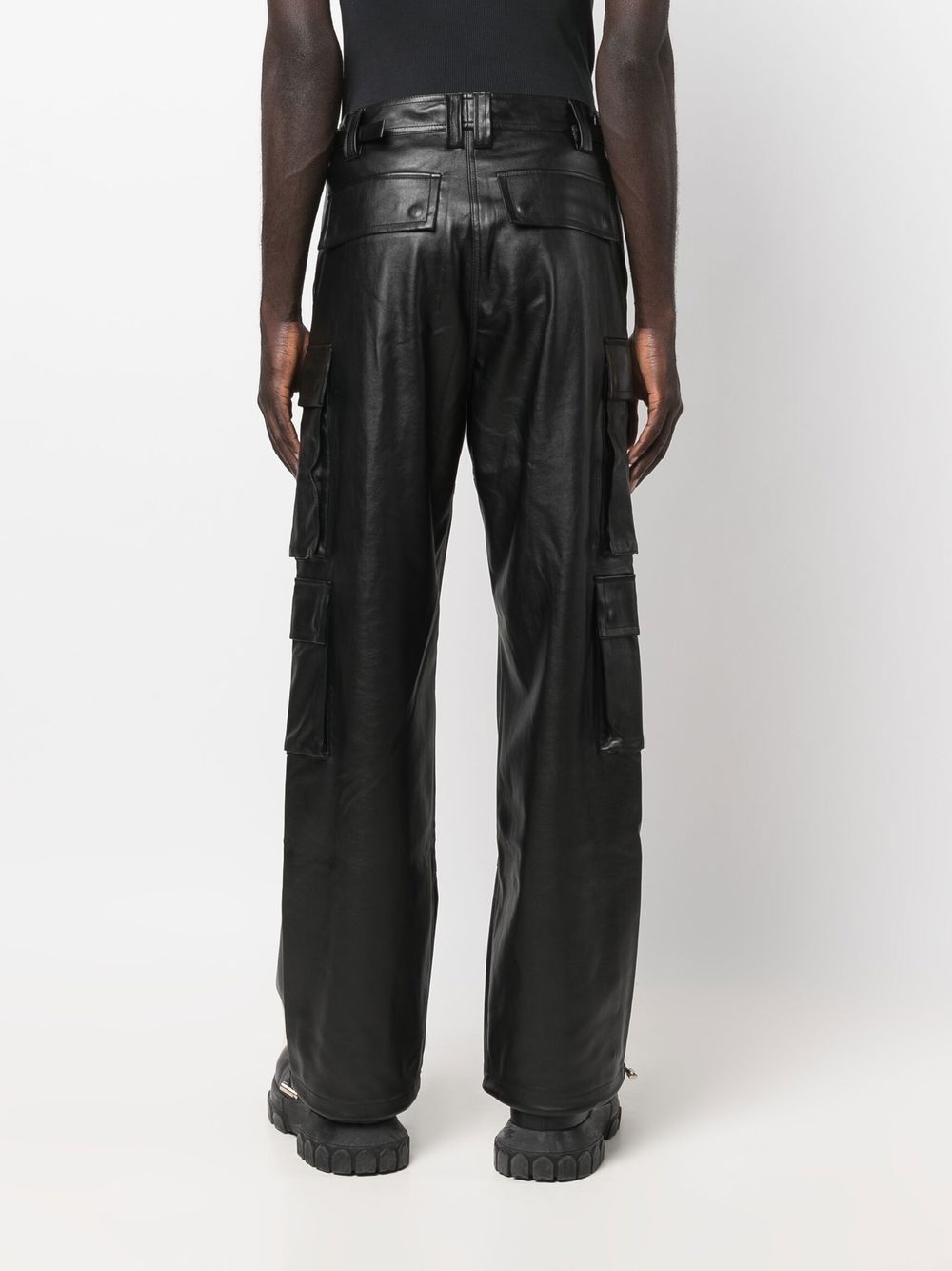 straight-leg biker trousers - 5