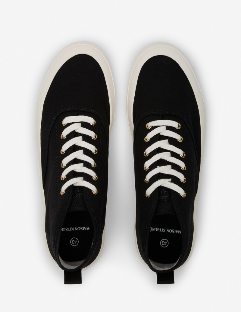 HIGH TOP CANVAS LACE-UP SNEAKERS 4