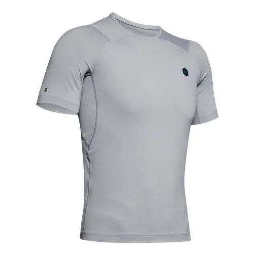 Men's Under Armour RUSH HeatGear Short Sleeve Gray 1353449-011 - 1