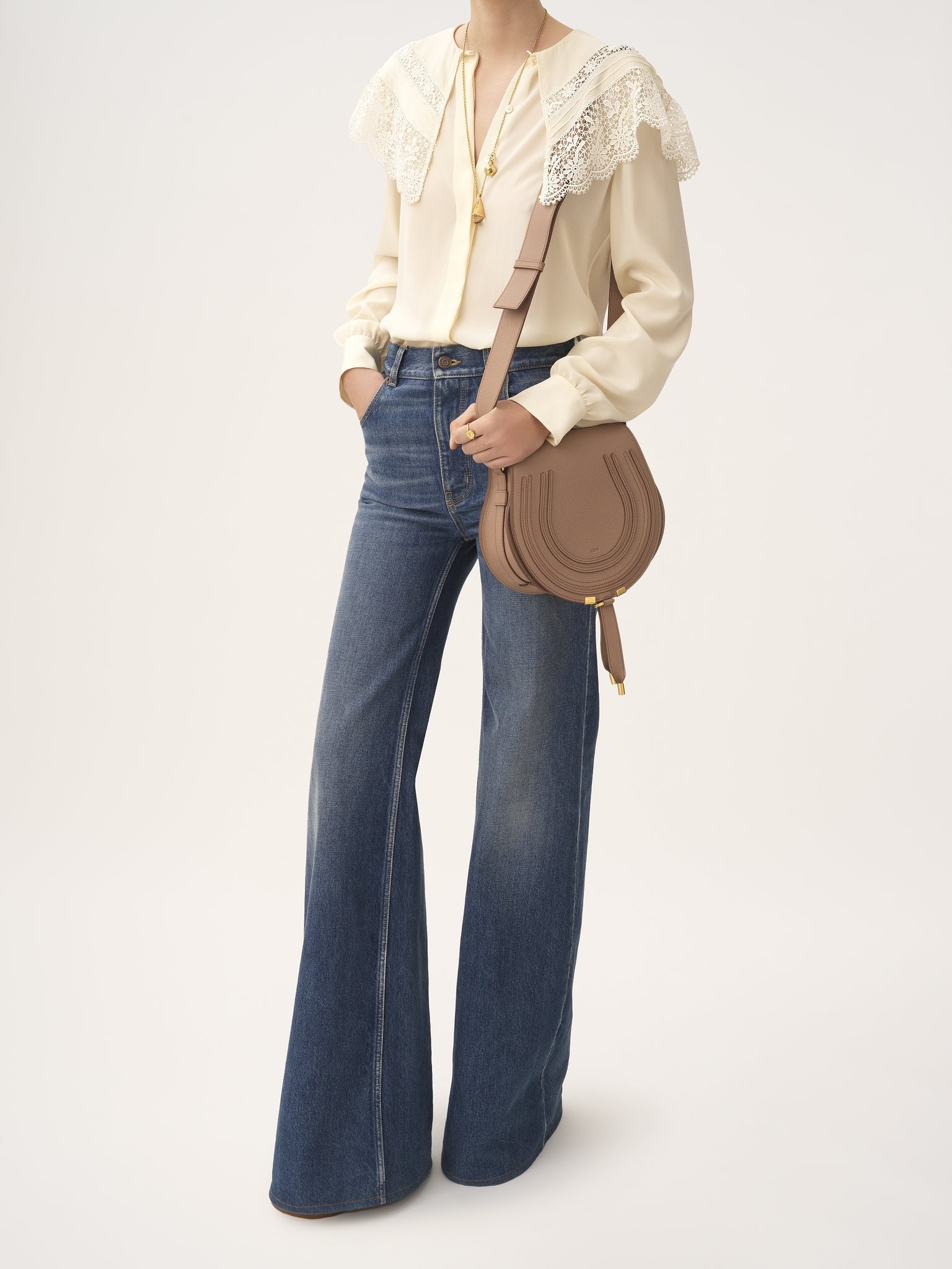 MARCIE SADDLE BAG IN GRAINED LEATHER - 8