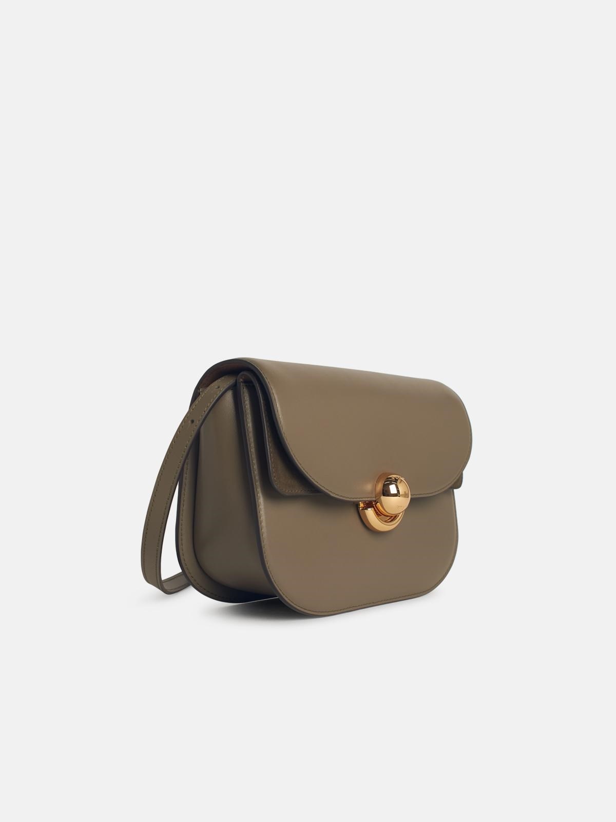 SMALL 'SFERA' GREEN LEATHER CROSSBODY BAG - 2