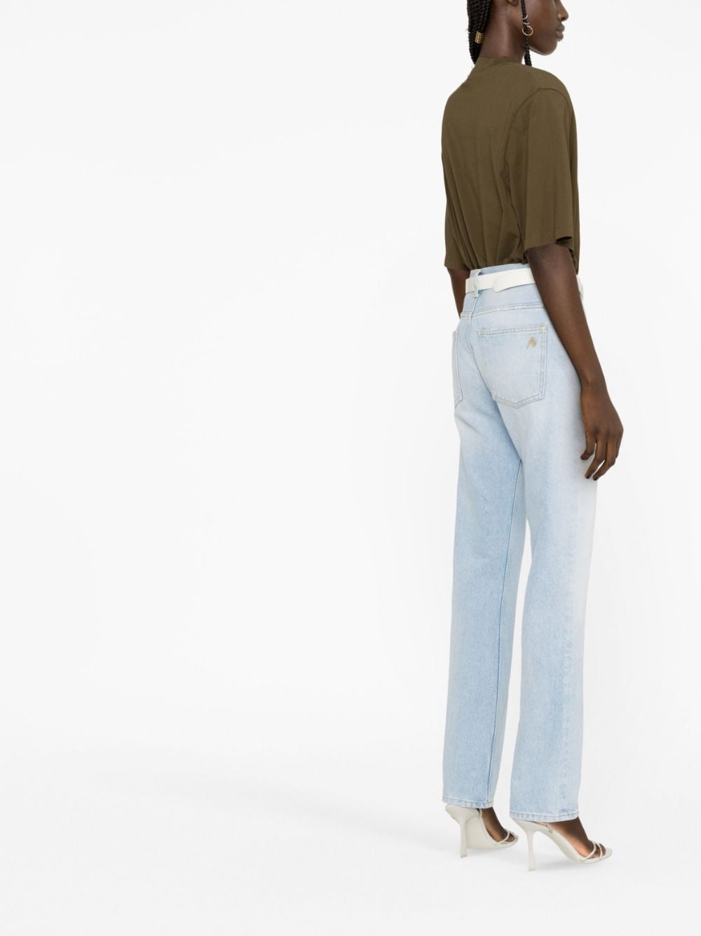 high-waisted straight-leg jeans - 4