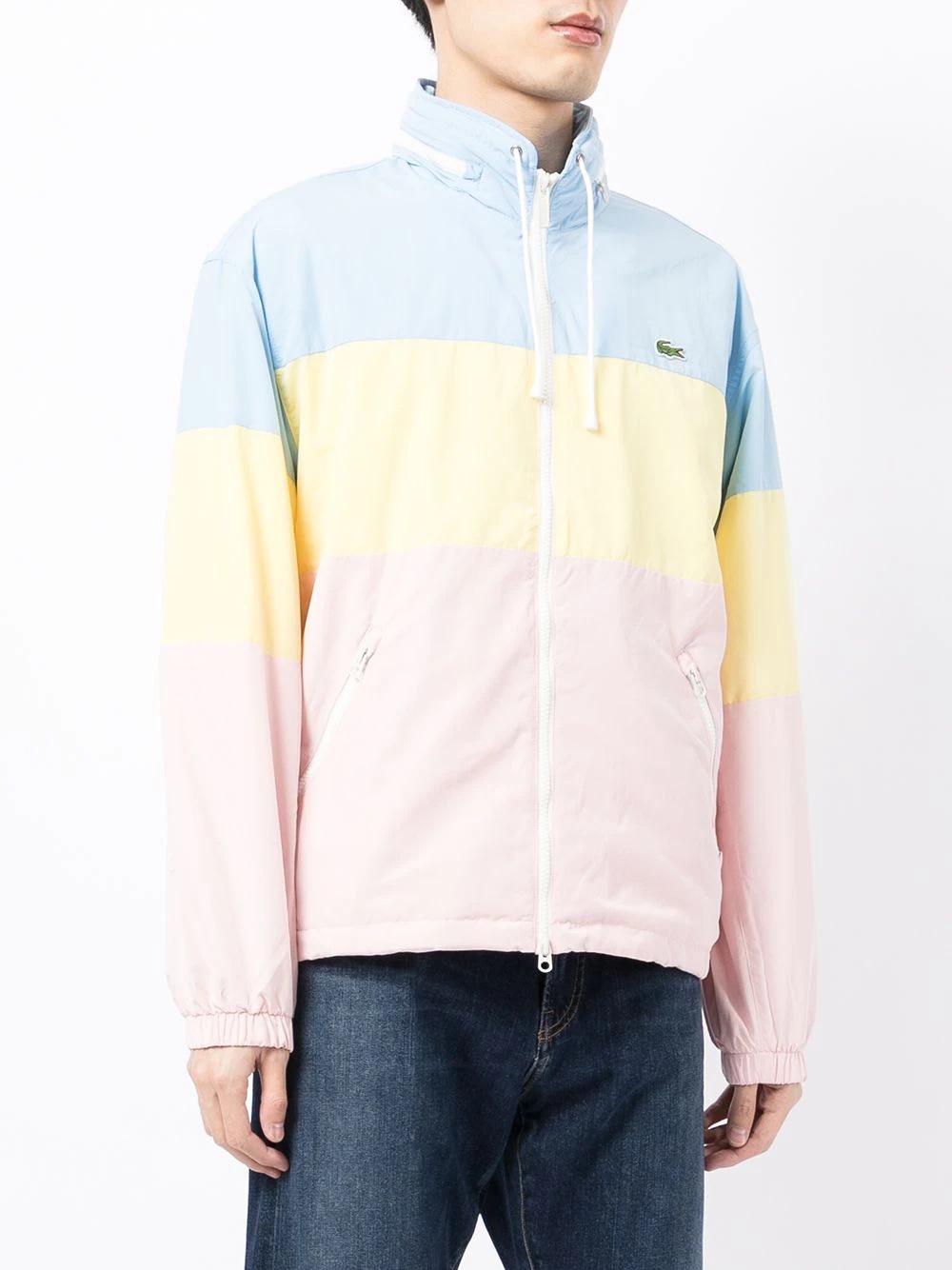 colourblock zip-up windbreaker jacket - 3