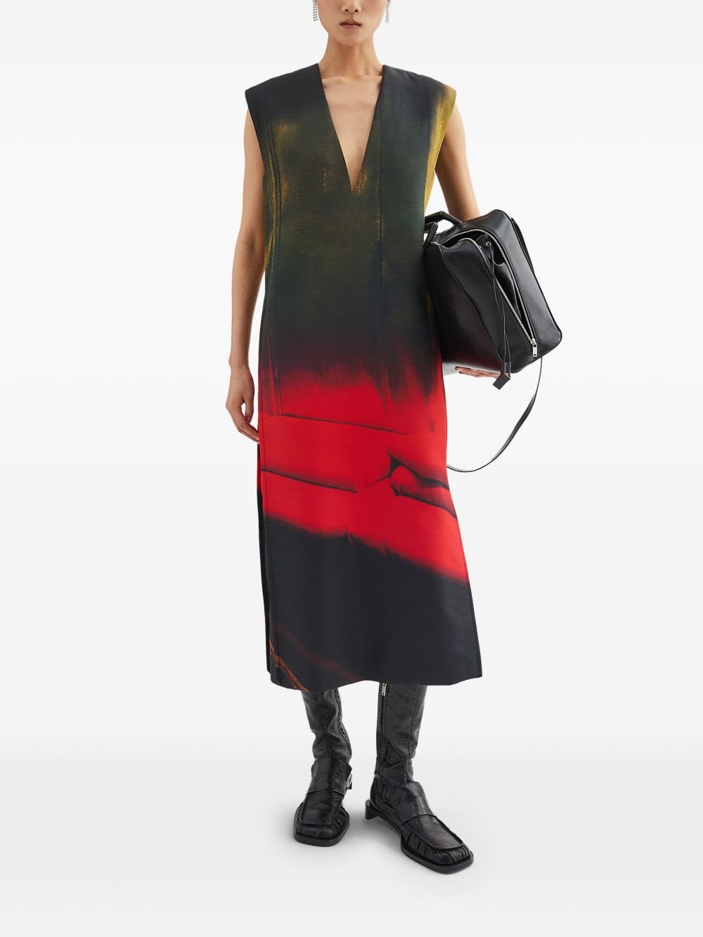 printed midi dress - 2