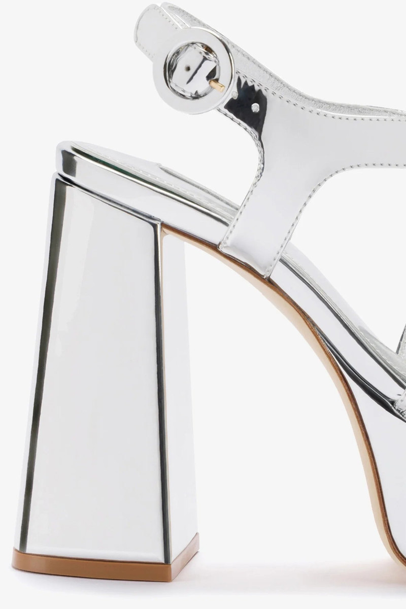 Bee Sandal In Silver Specchio 4