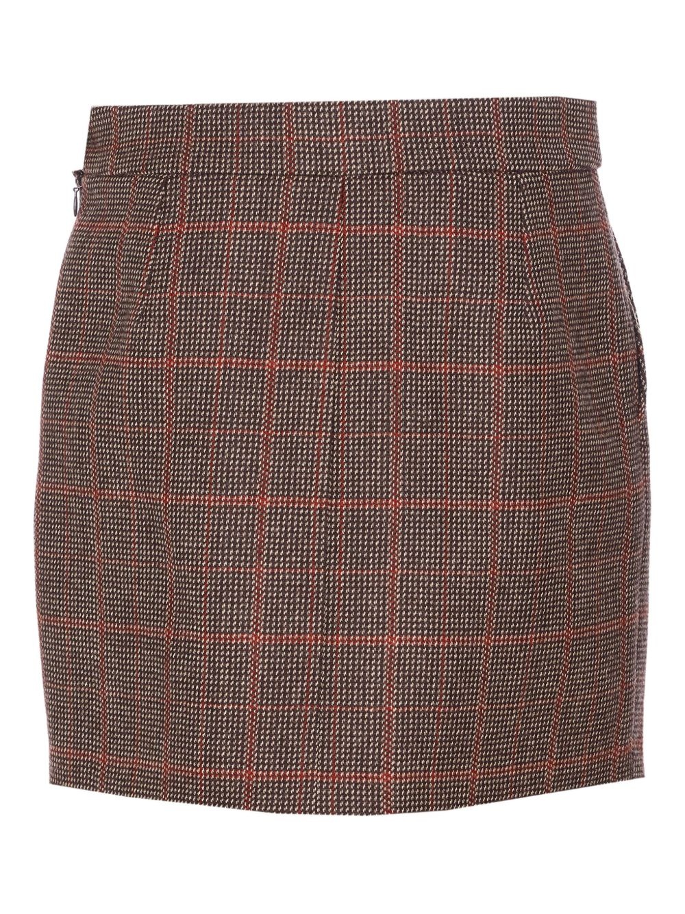 plaid-pattern mini skirt - 2
