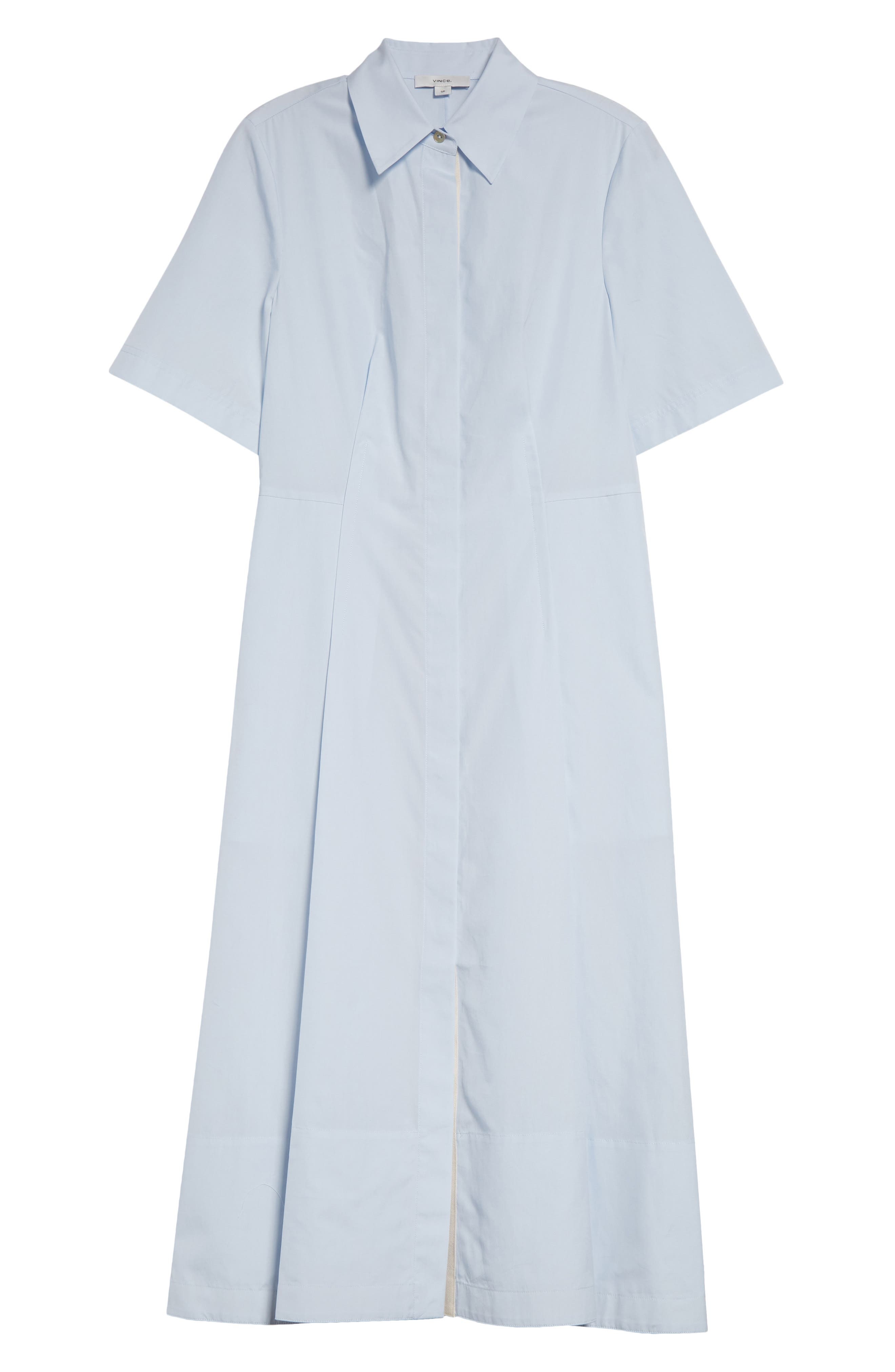Vince Canvas Tape Shirtdress in Sky Mist at Nordstrom - 5
