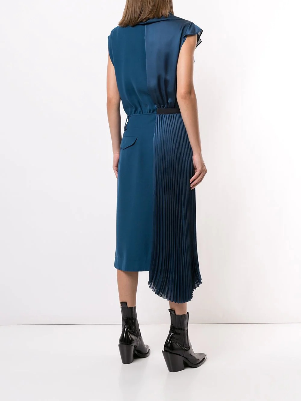 patchwork panelled midi dress - 4