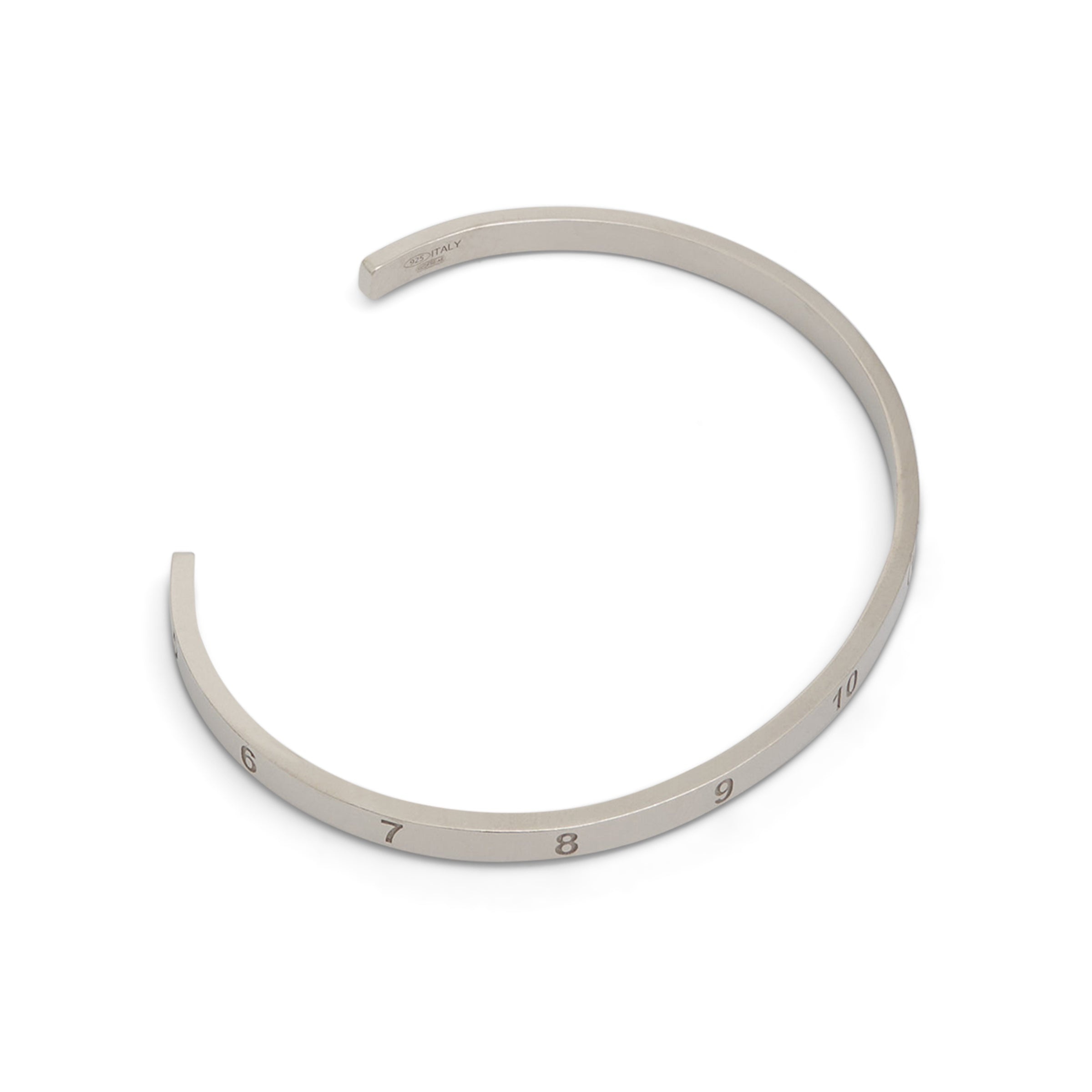 Numerical Cuff 4mm Bracelet in Silver - 2