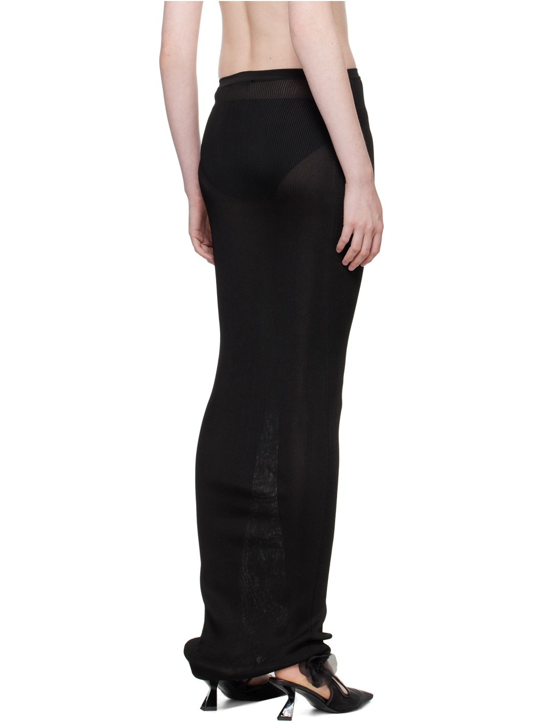 Black Tube Maxi Skirt - 3