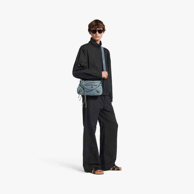 BALENCIAGA Men's Tailored Tracksuit Jacket in Navy/dark Green outlook