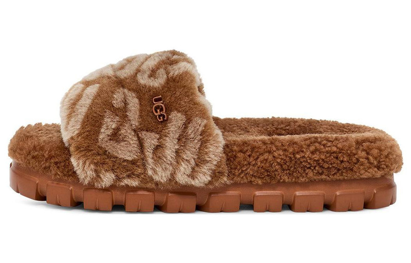 UGG (WMNS) UGG Logo Slides 'Brown' 1148770-HWD outlook