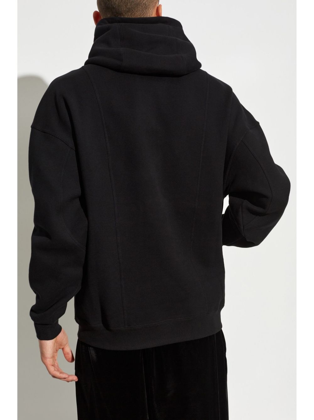 logo-embroidered half-zip hoodie - 4