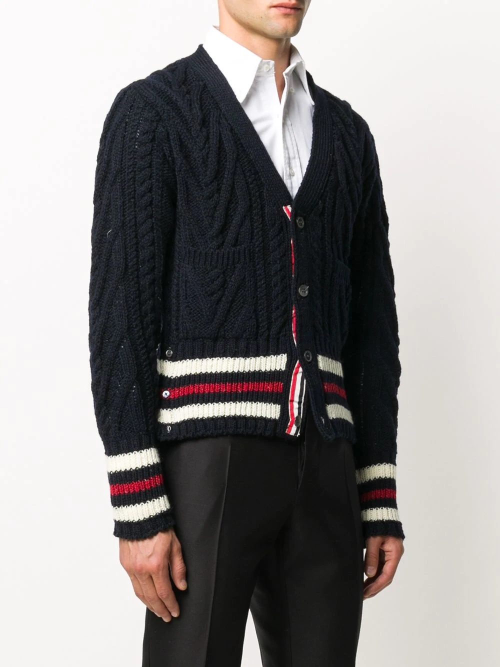 Aran cable knit cardigan - 3