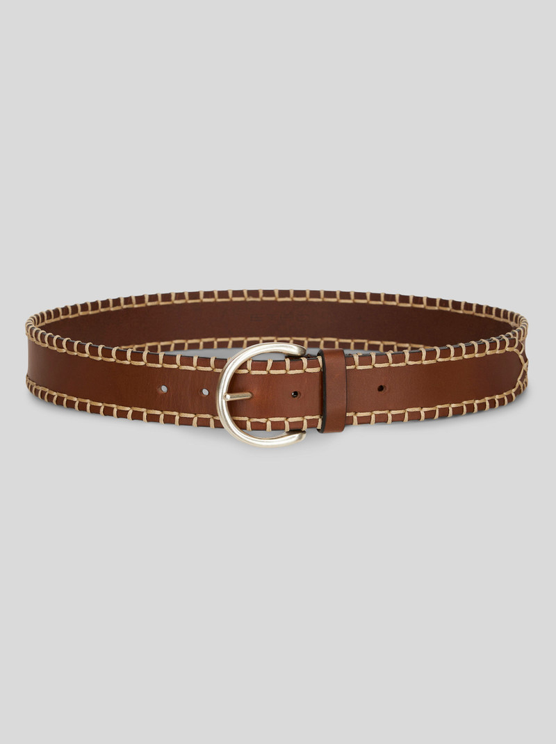 LEATHER BELT WITH STITCHING 1