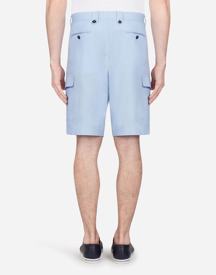 Bermuda cargo shorts in linen - 2