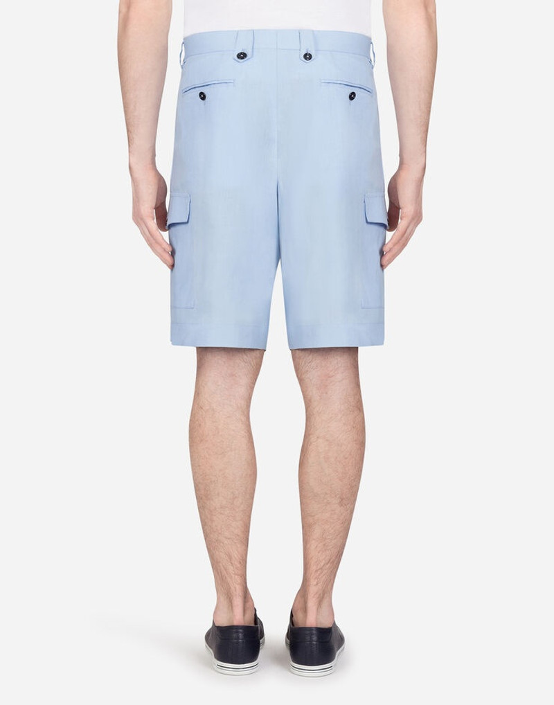 Dolce & Gabbana Bermuda cargo shorts in linen outlook