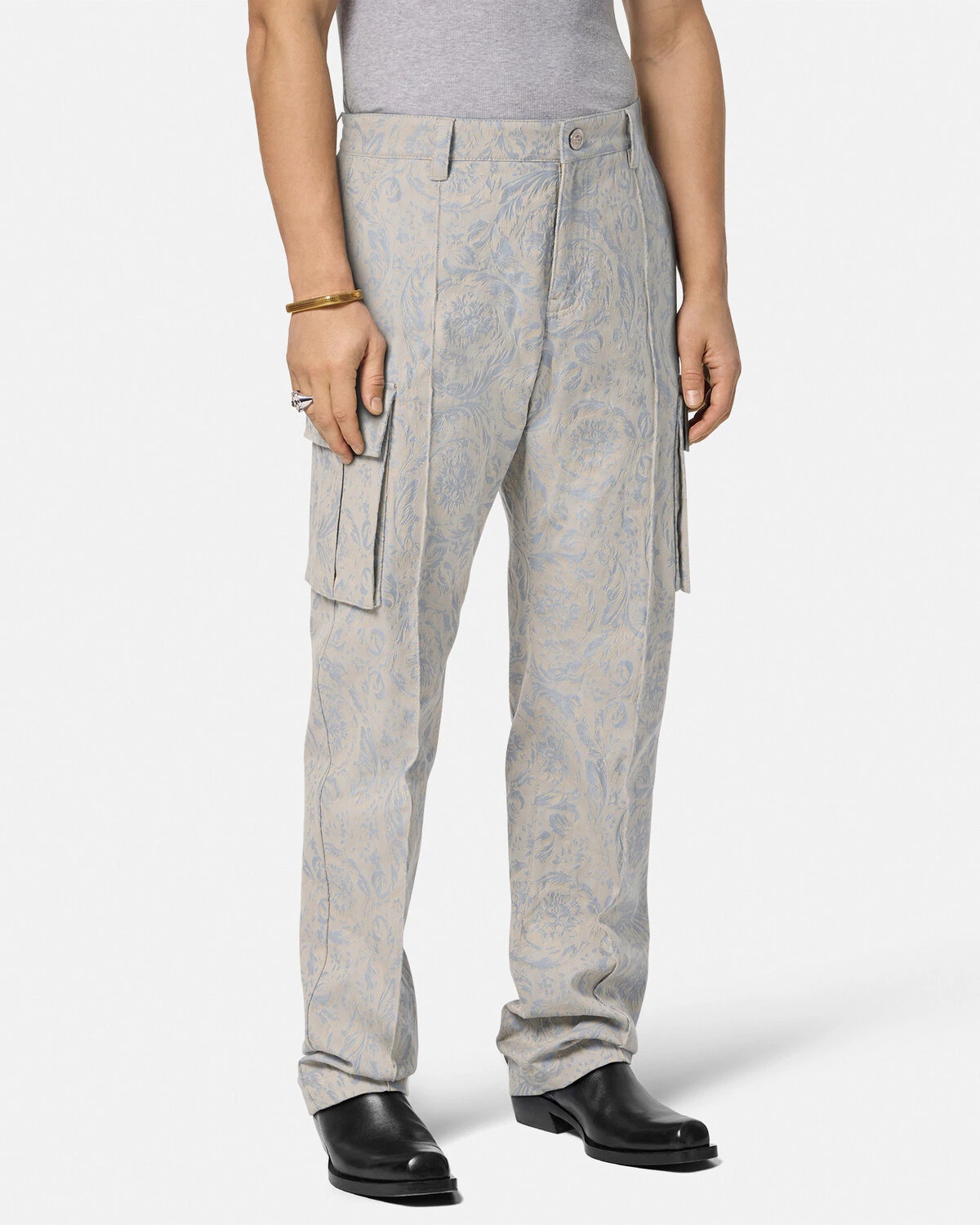 Barocco Jacquard Cargo Pants - 4