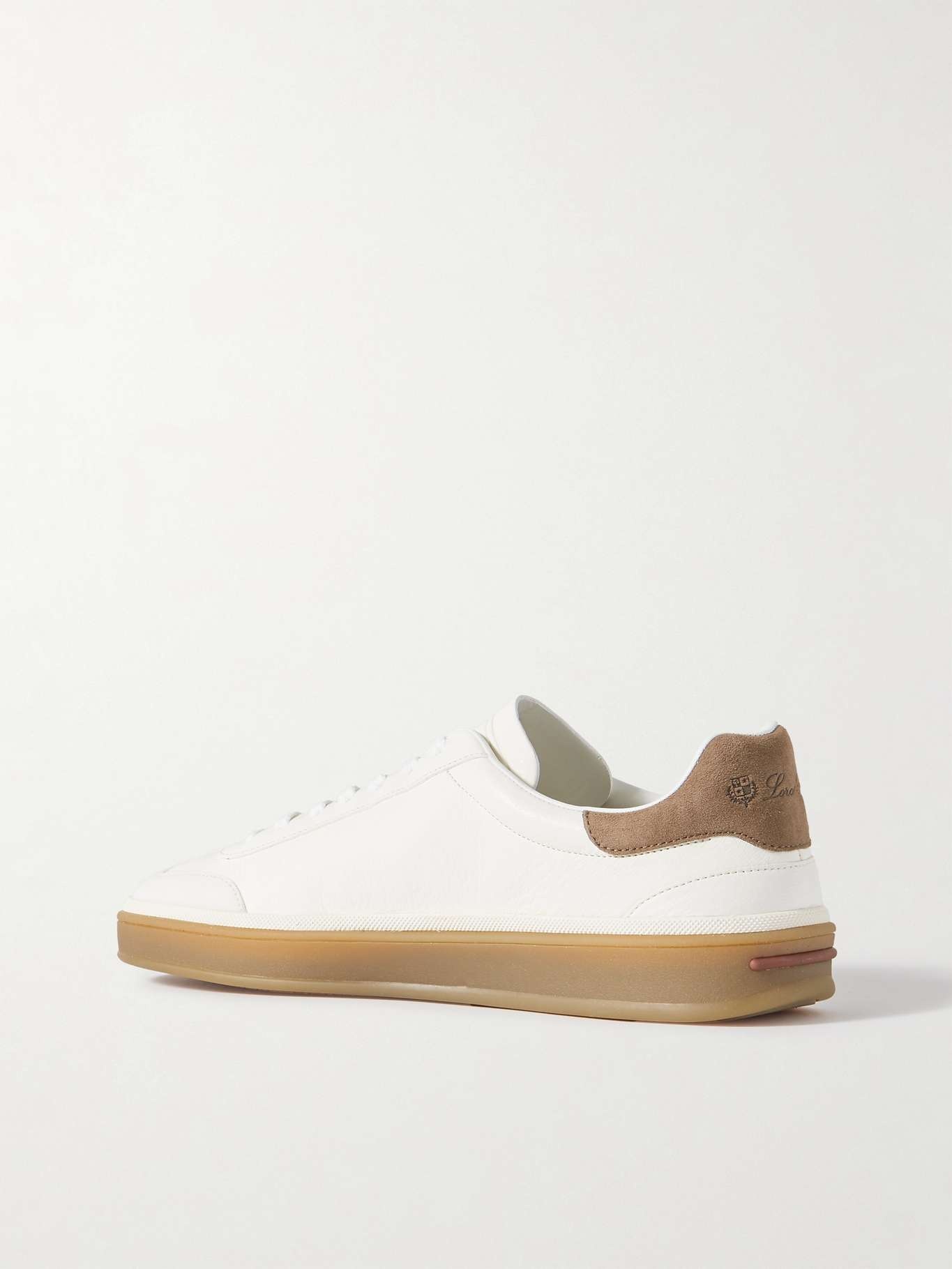 Tennis Walk suede-trimmed leather sneakers - 3