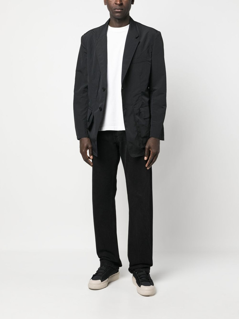 Y-3 CR Nyl crease-effect single-breasted blazer outlook