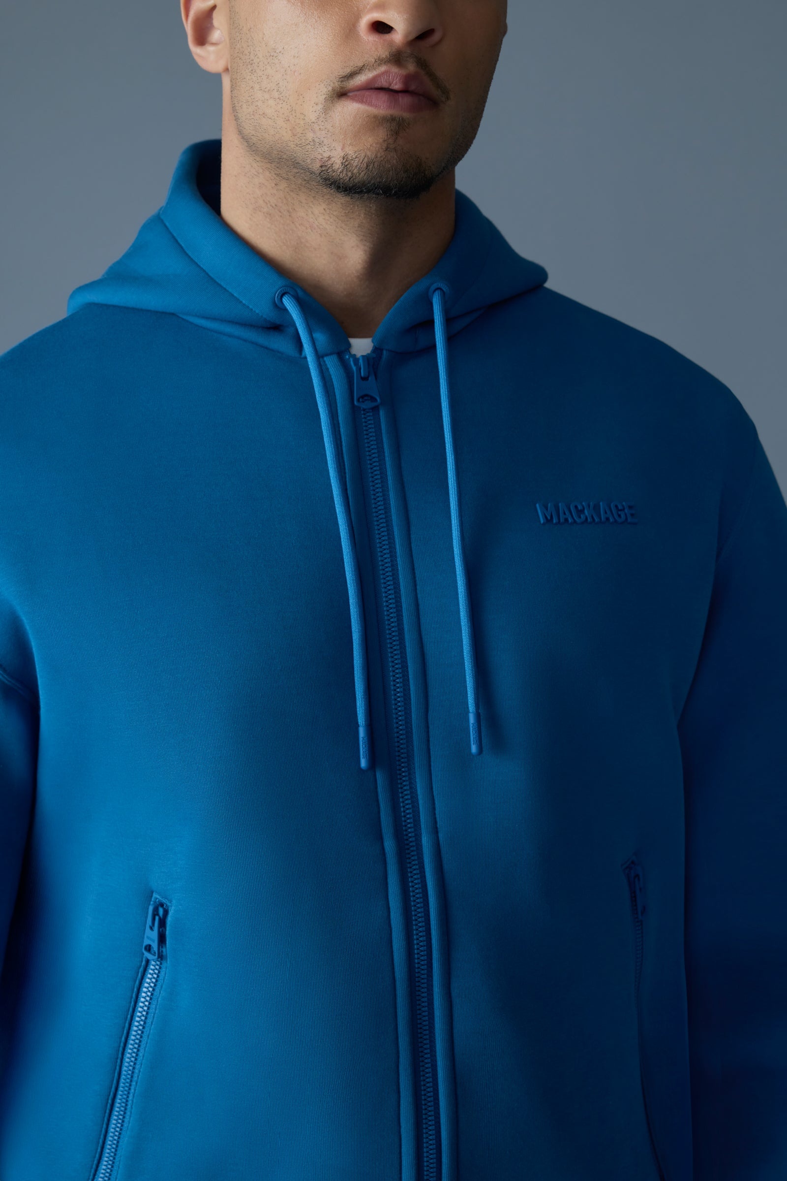 KRYSTOS Double-face Jersey zip-up hoodie - 2