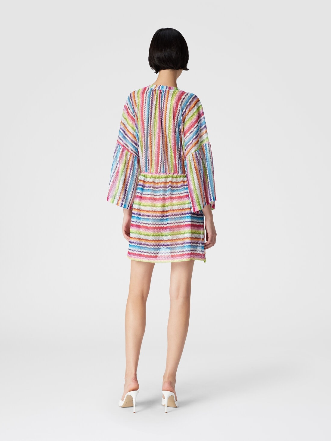 Kaftan short cover-up with zig zag print - 3