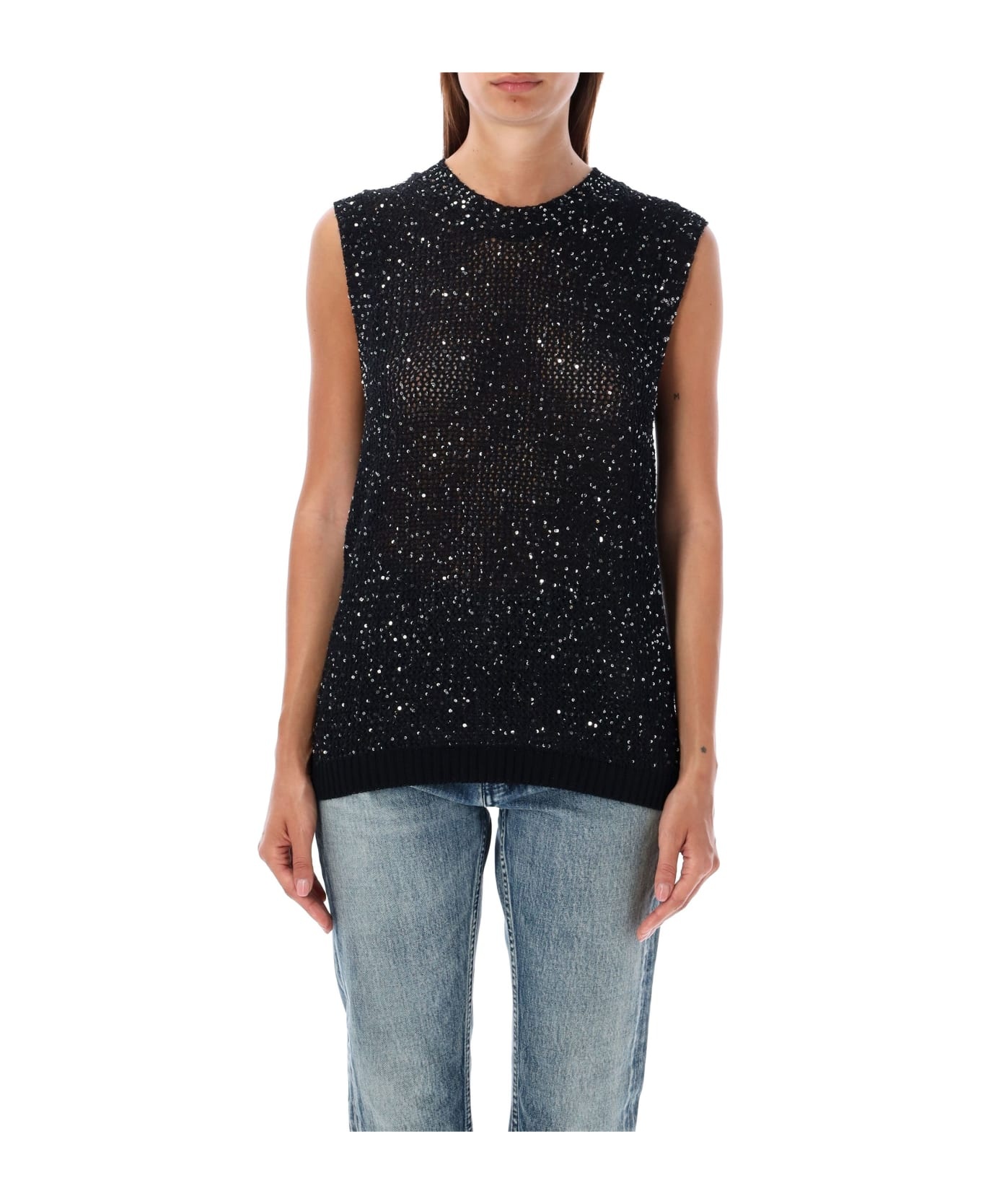 Knit Tank Top Sequin - 1