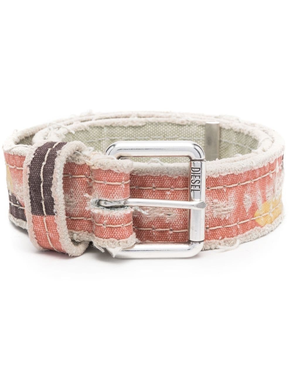 distressed denim belt - 1