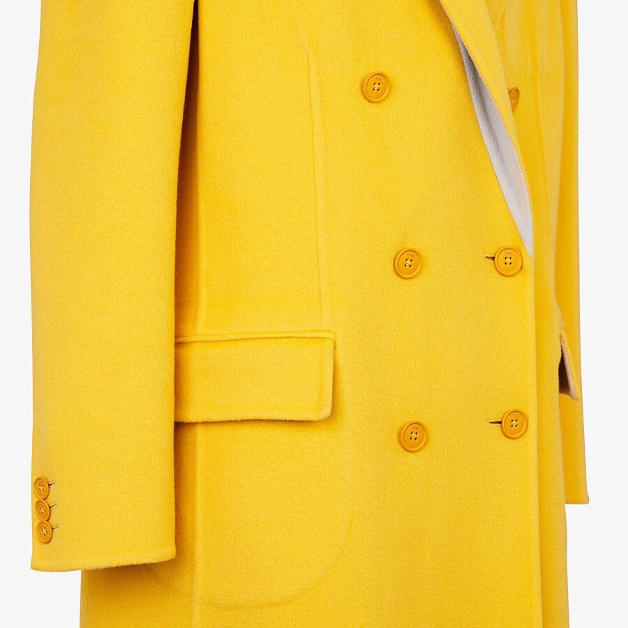 Yellow cashmere coat - 3