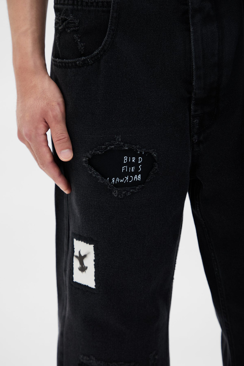 Ronald 5 Pocket Jeans with Printed Patches 4