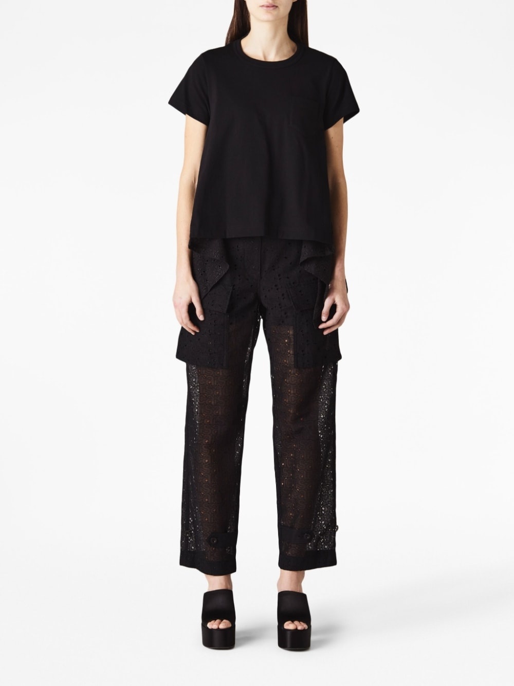 logo-embroidery trousers - 2
