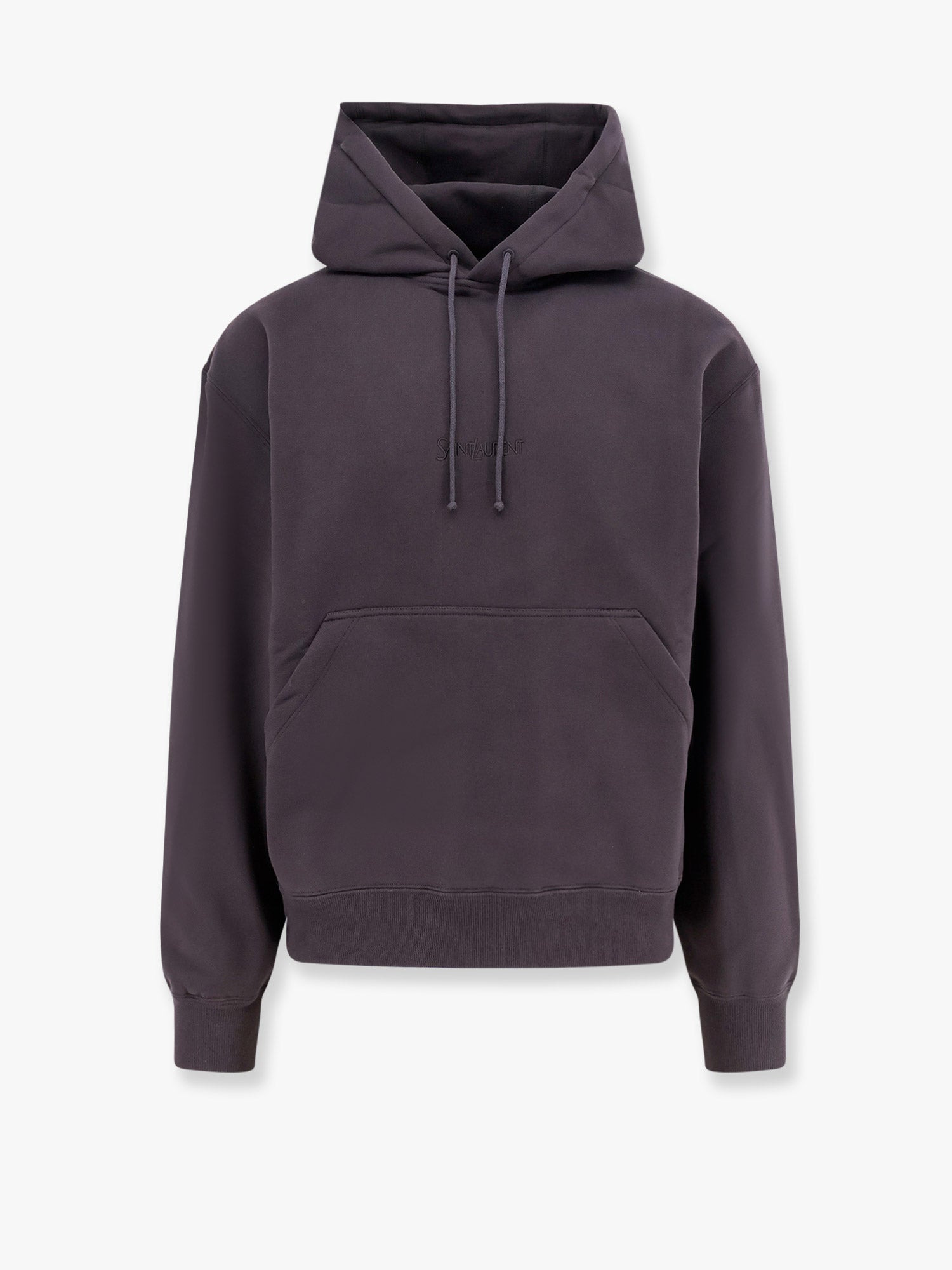 Saint Laurent Organic Cotton Sweatshirt With Frontal Logo Embroidery - 1