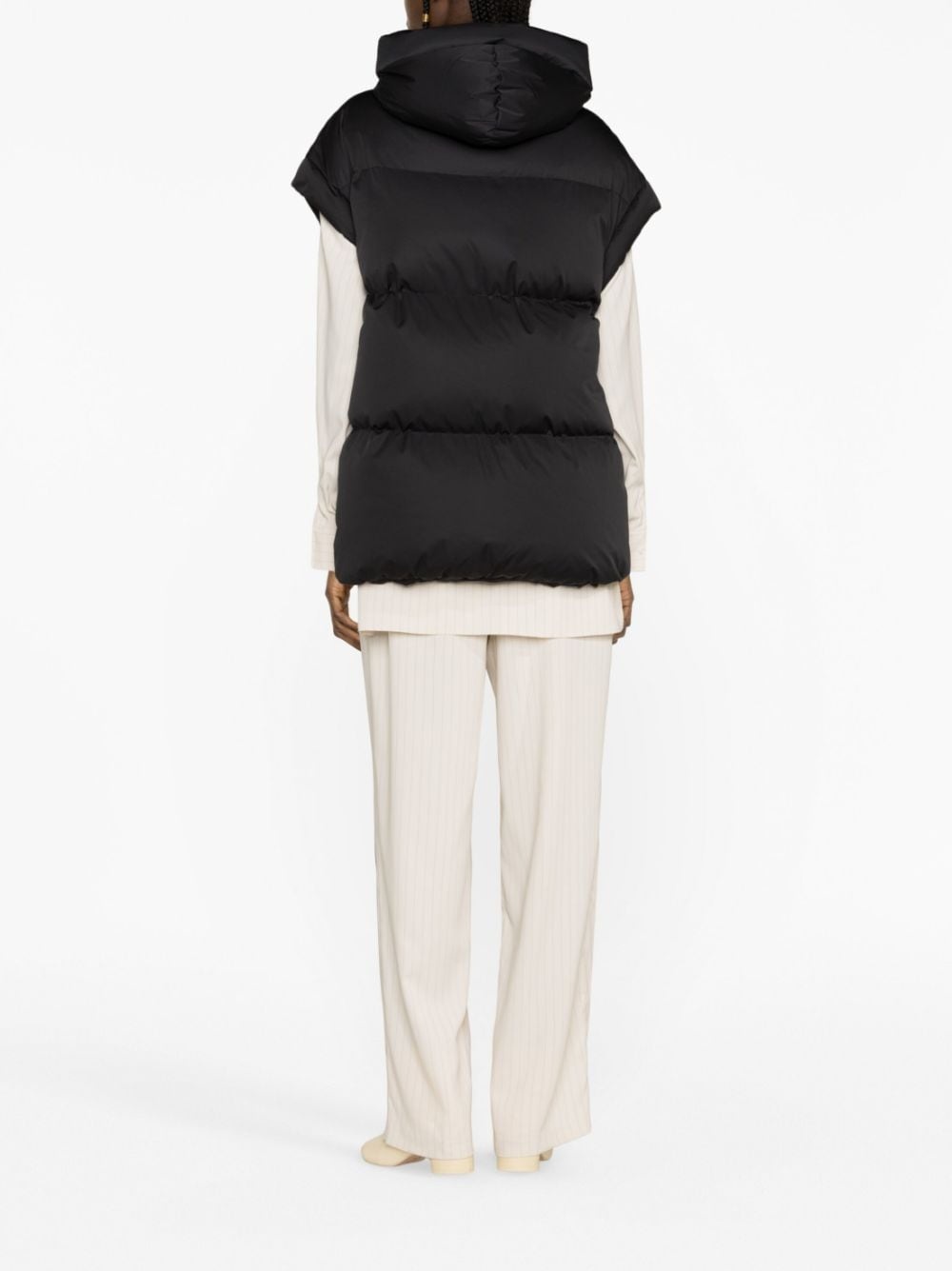 stand-up collar padded-design gilet - 7