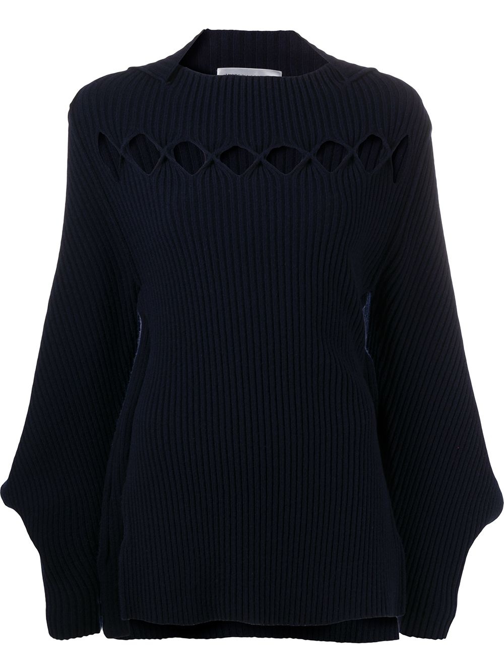 cut-out bishop sleeves jumper - 1