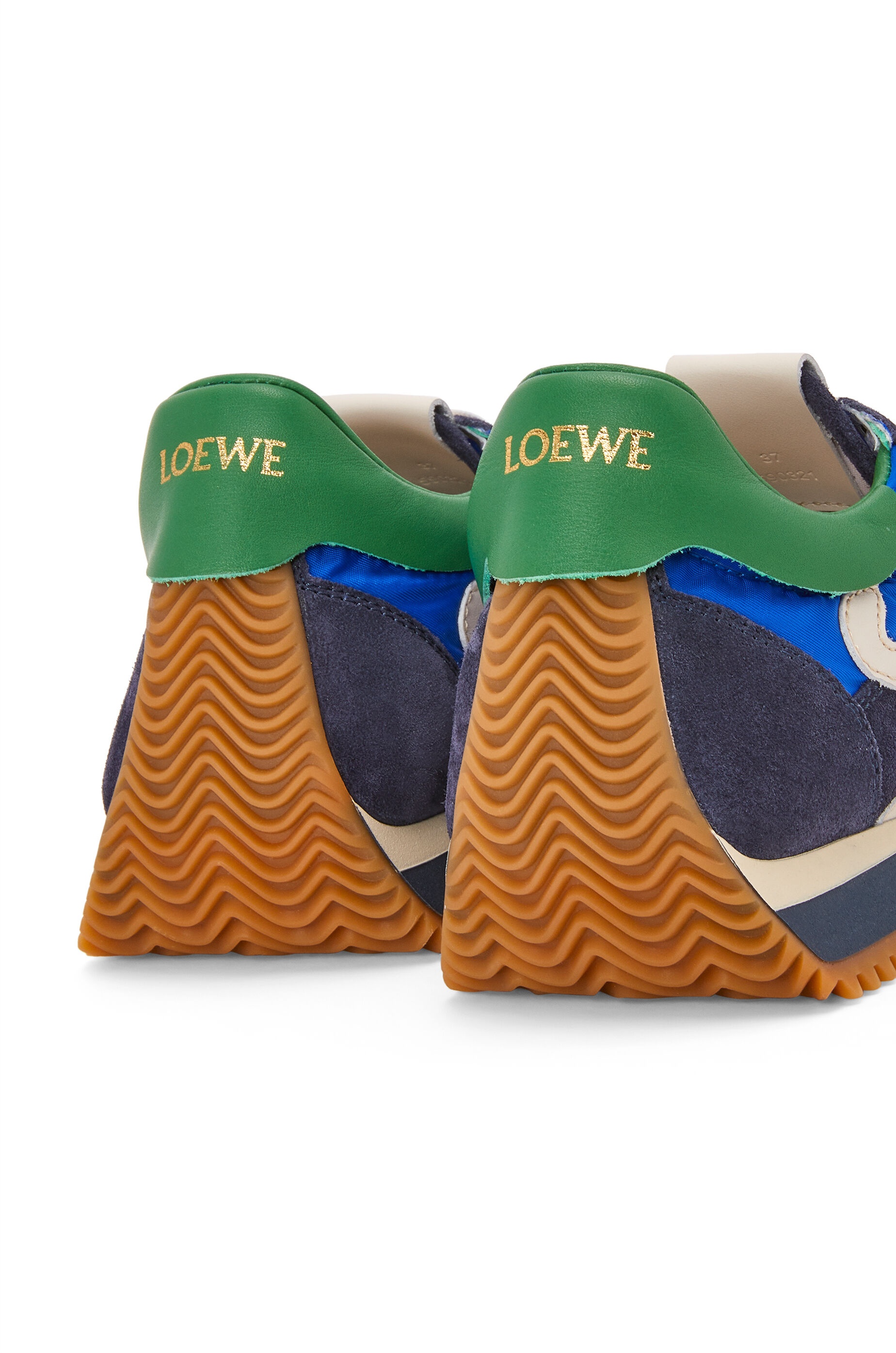 Flow runner in nylon and suede - 4