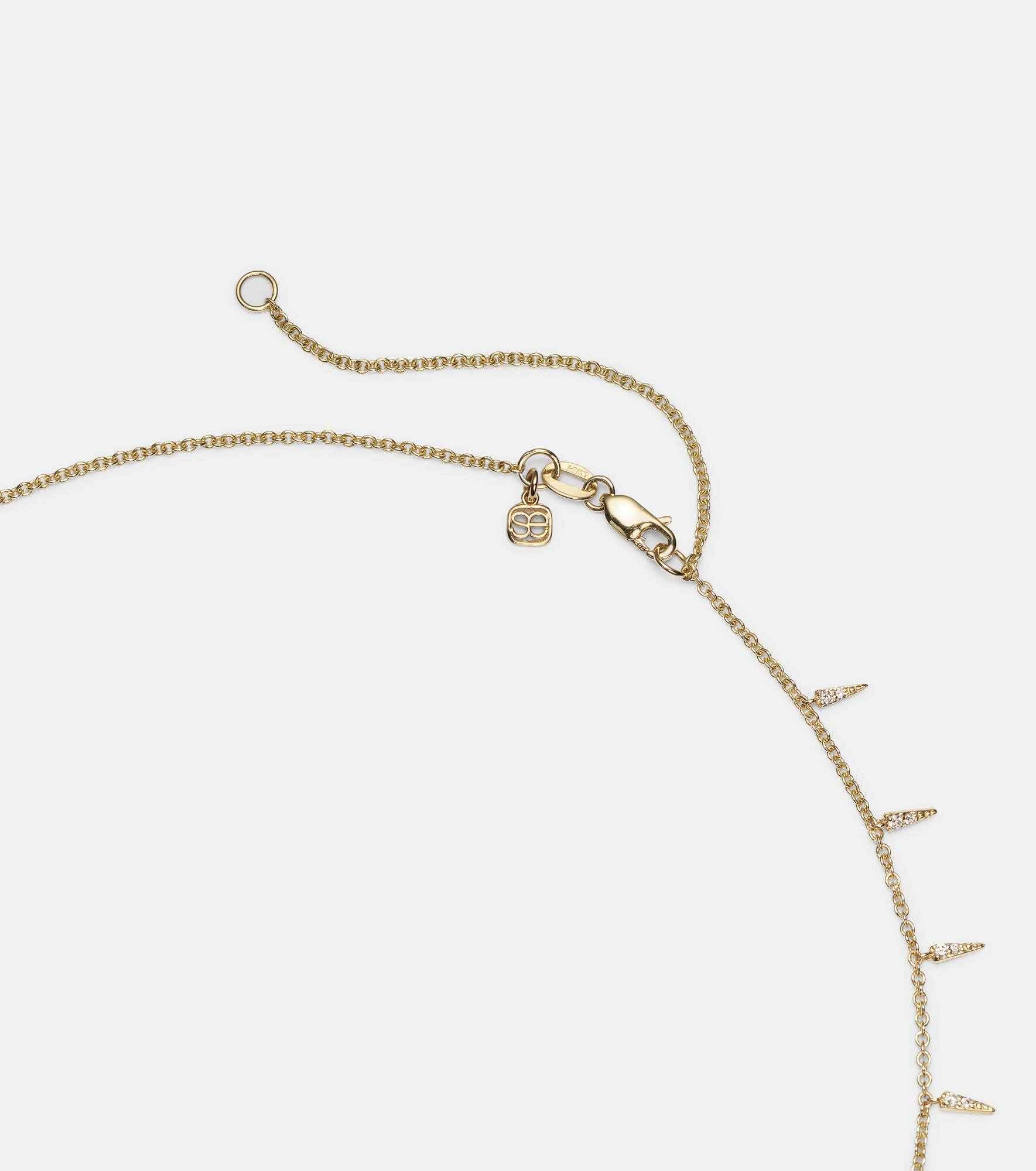 14kt gold necklace with diamonds - 6