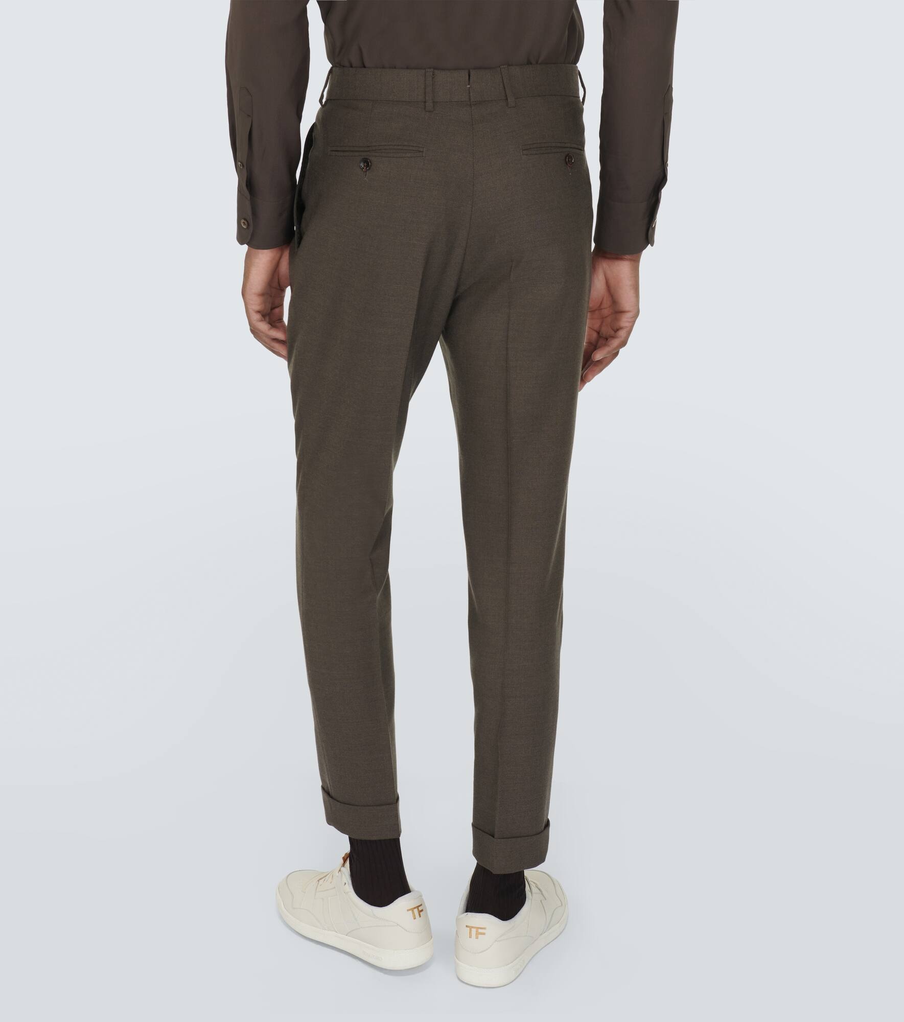 Atticus mohair, wool, and silk tapered pants - 4
