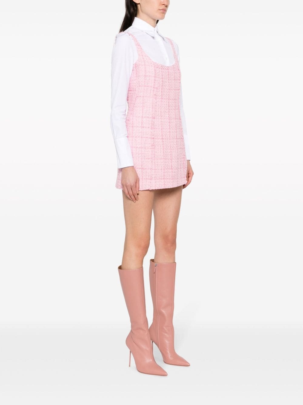 backless tweed minidress - 3