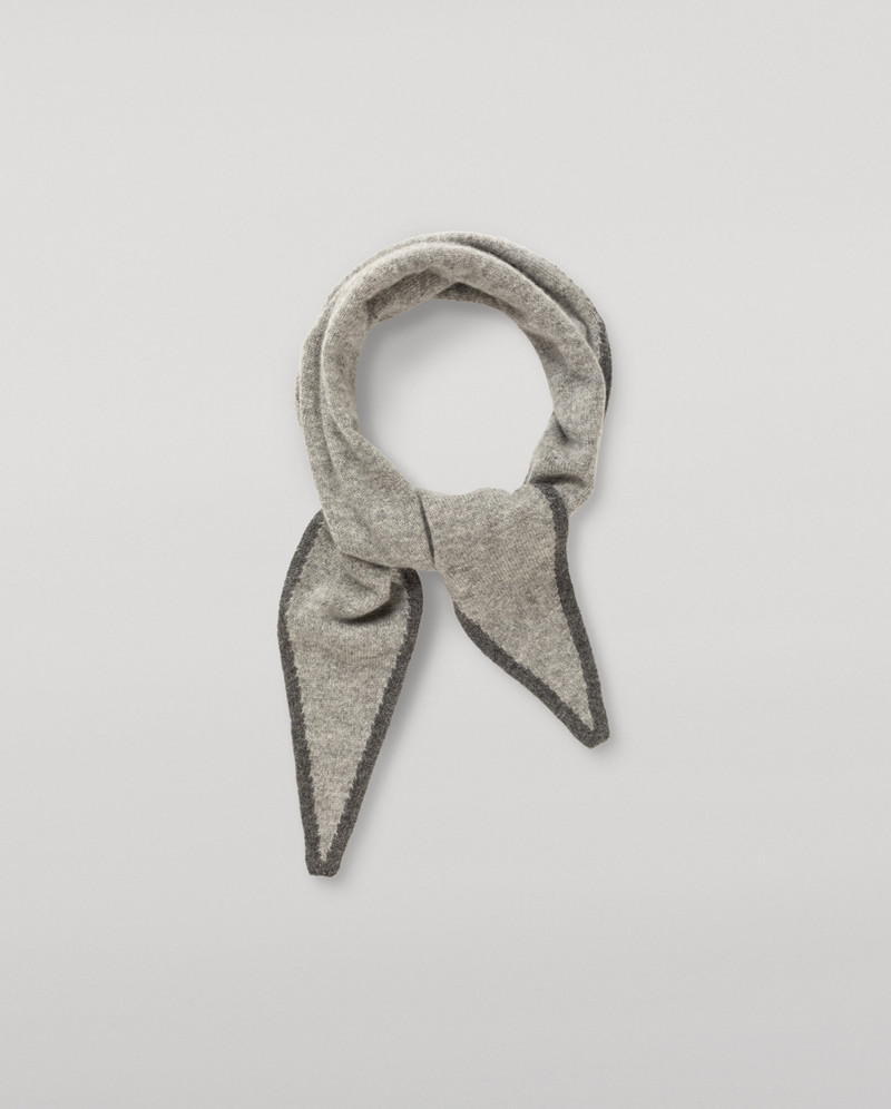 Anya Grey Diamond Cashmere Necktie 1