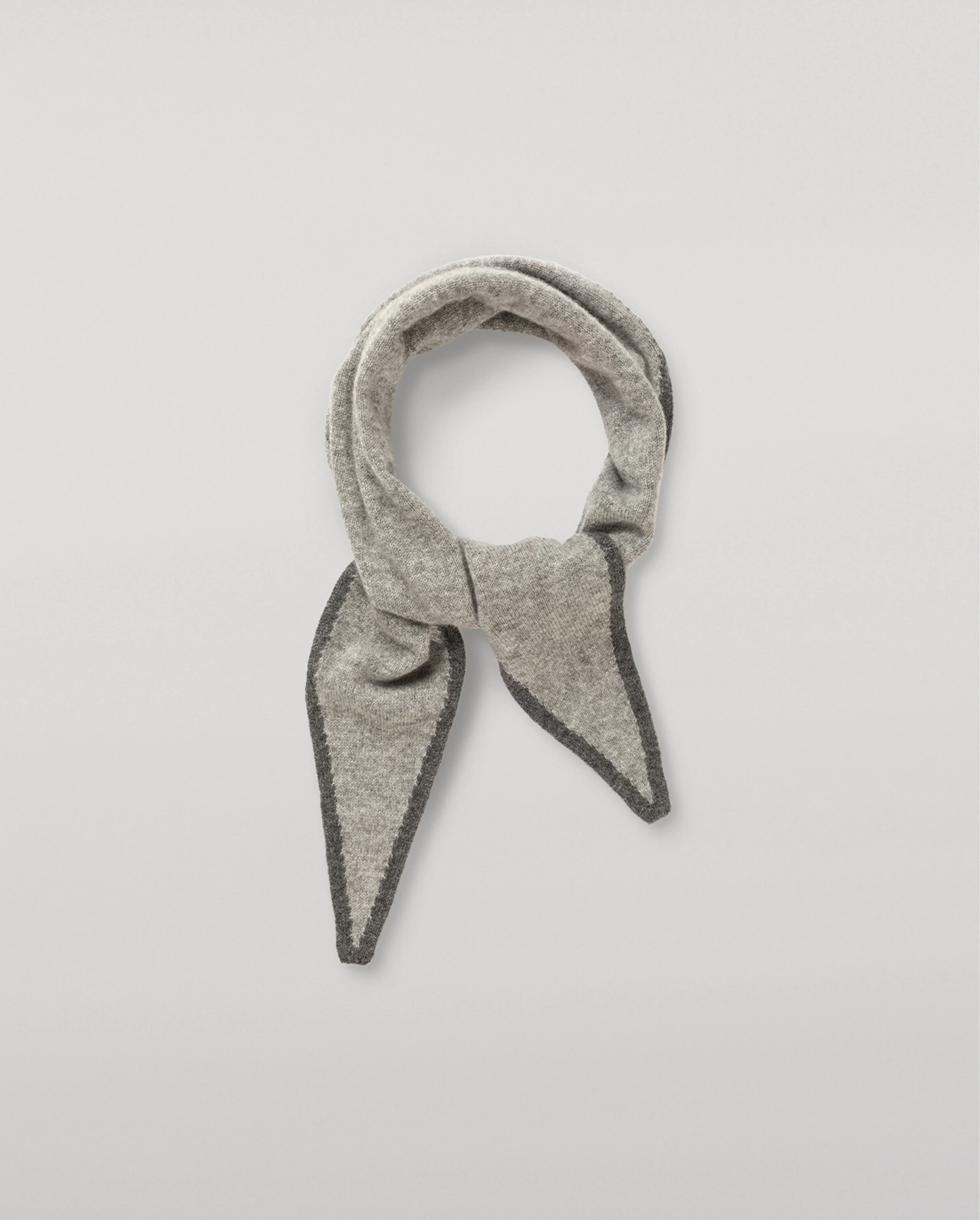 Anya Grey Diamond Cashmere Necktie - 1