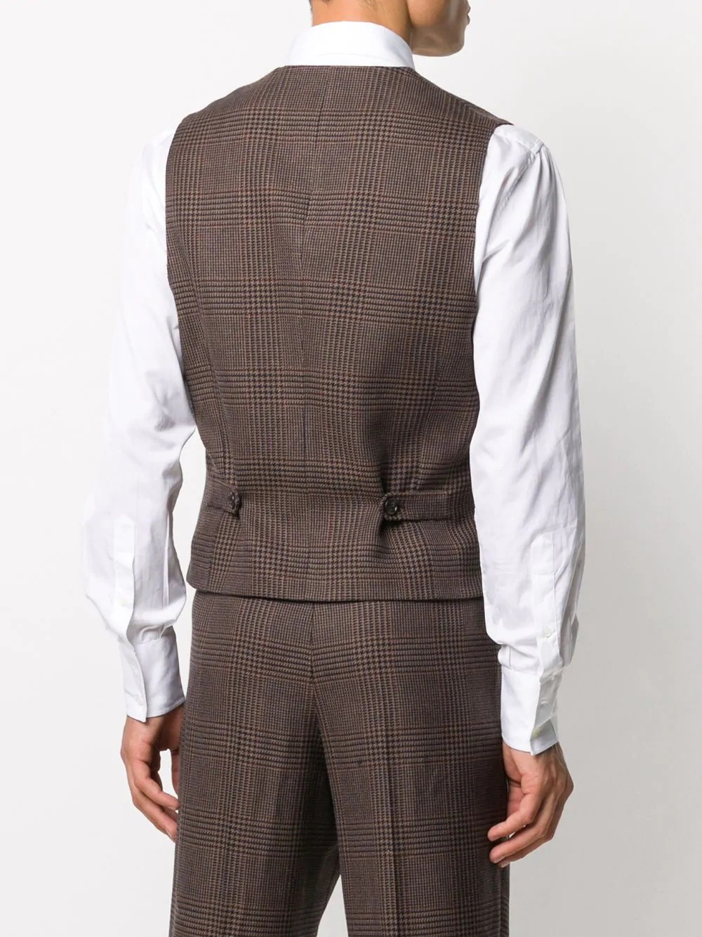 checked tailored waistcoat  - 4