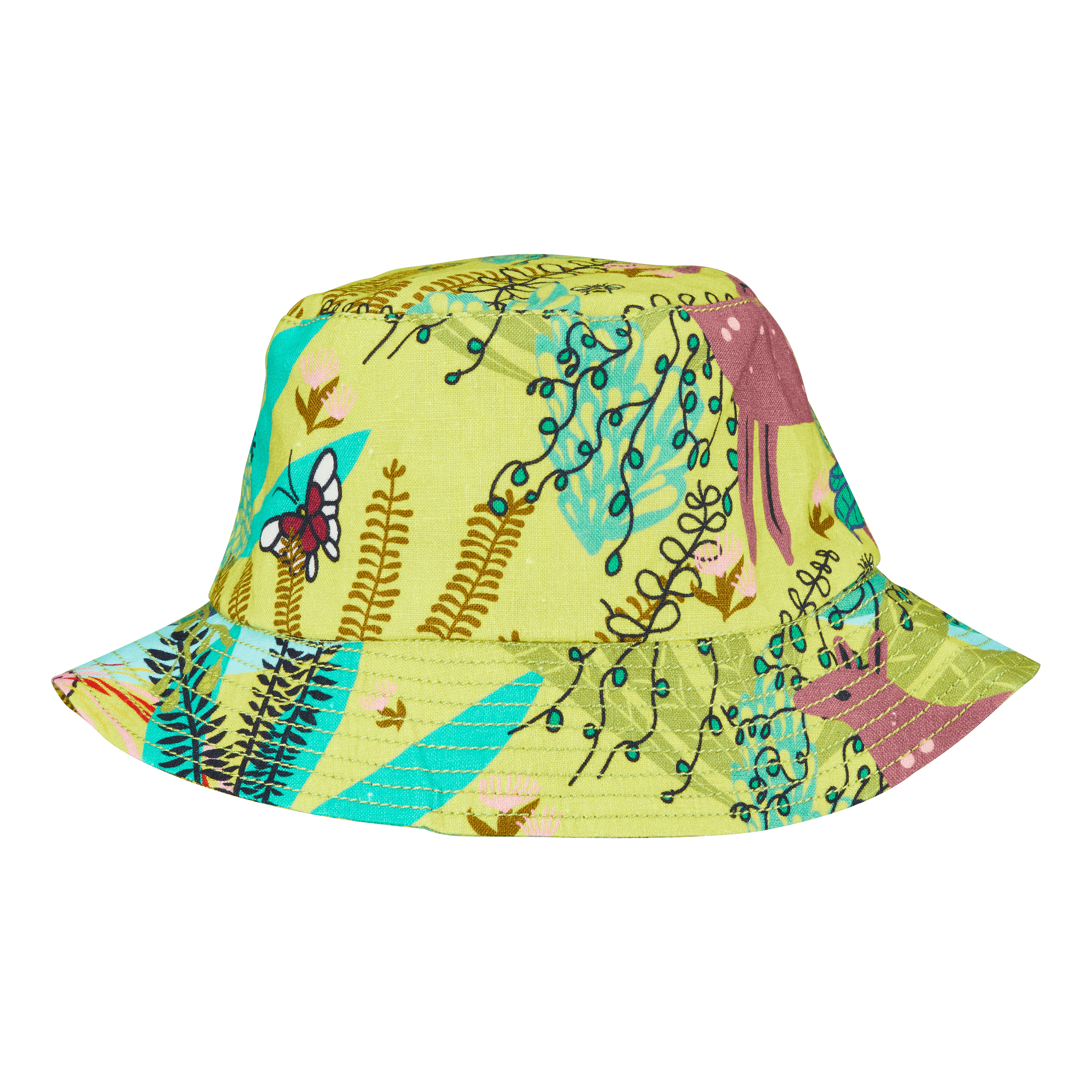 Unisex Linen Printed Bucket Hat Jungle Rousseau - 2