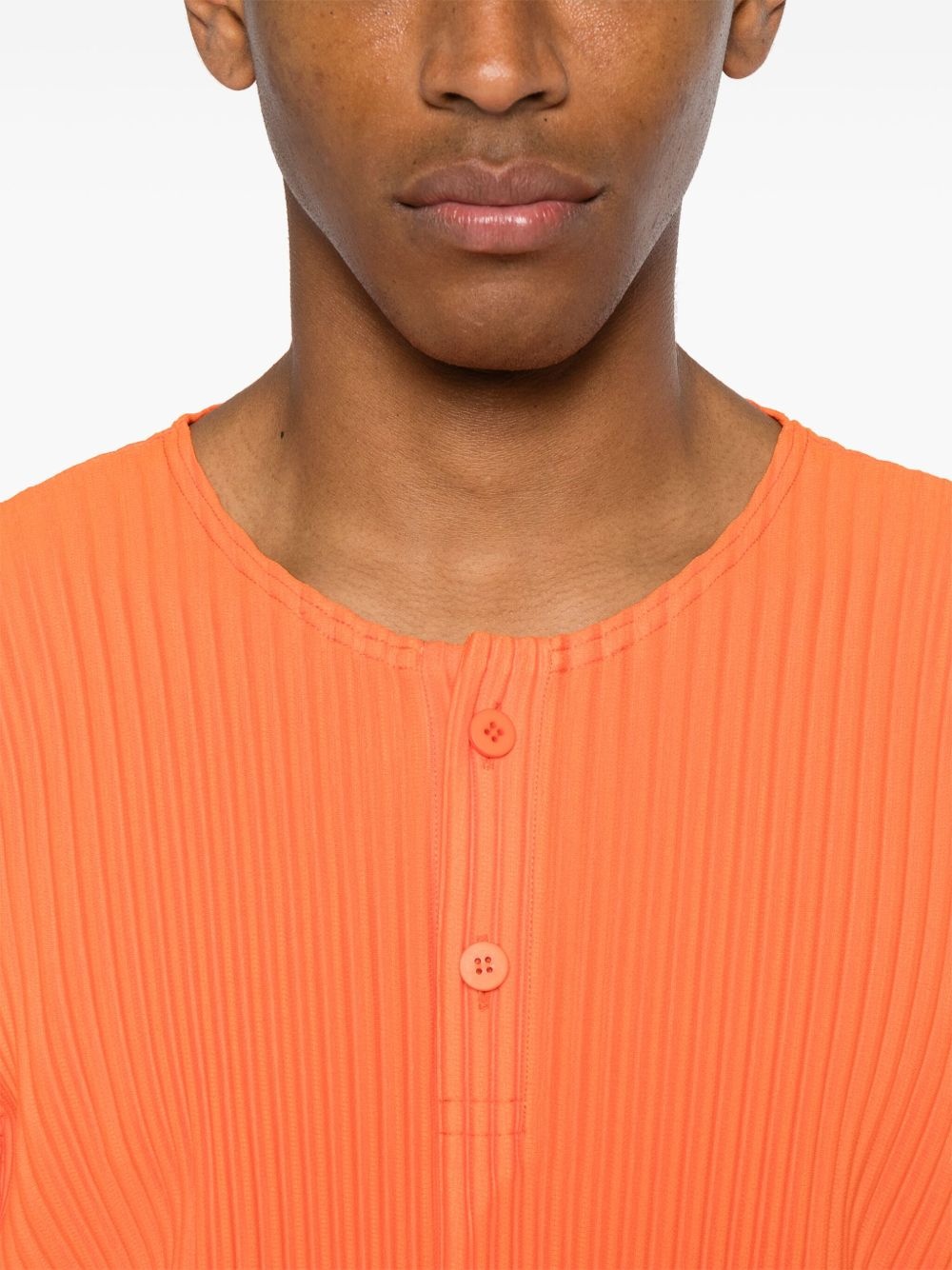 plissé-effect T-shirt - 5