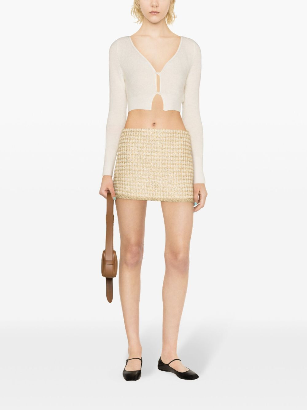 sequinned tweed miniskirt - 2