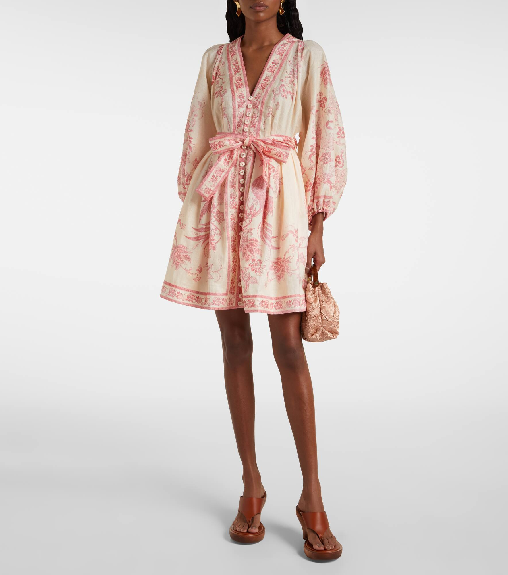 Lucky floral linen minidress - 2
