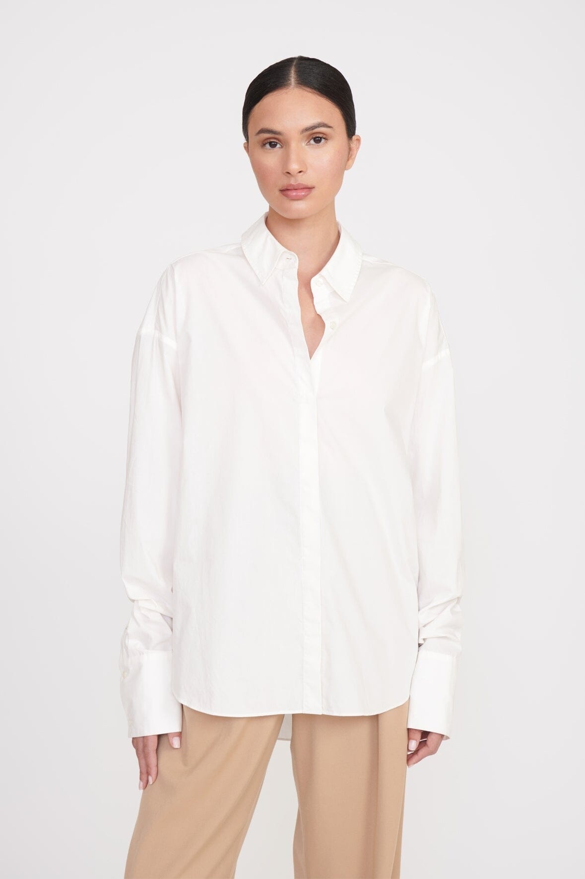 STAUD COLTON SHIRT WHITE - 3