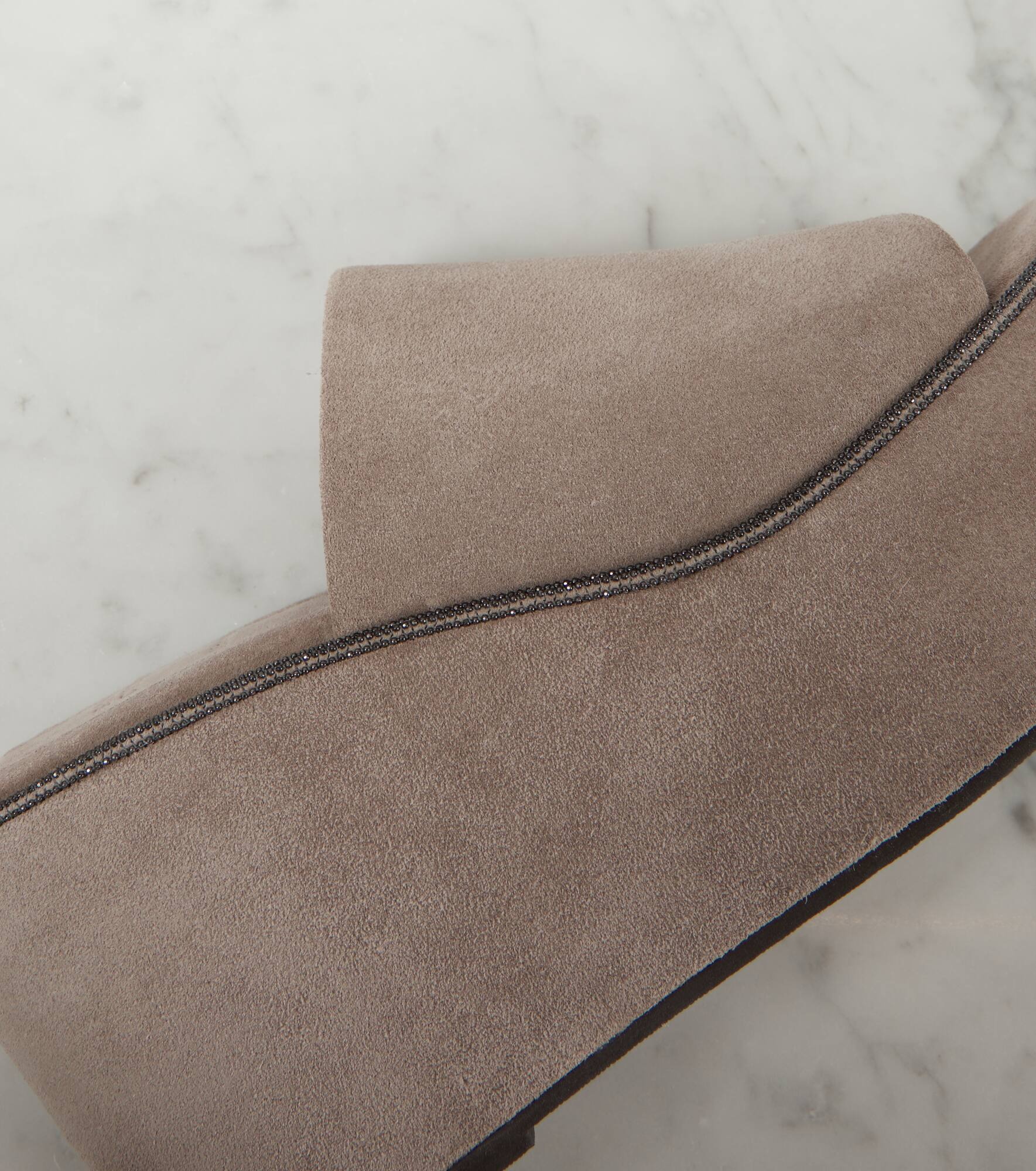 Suede platform slides - 6