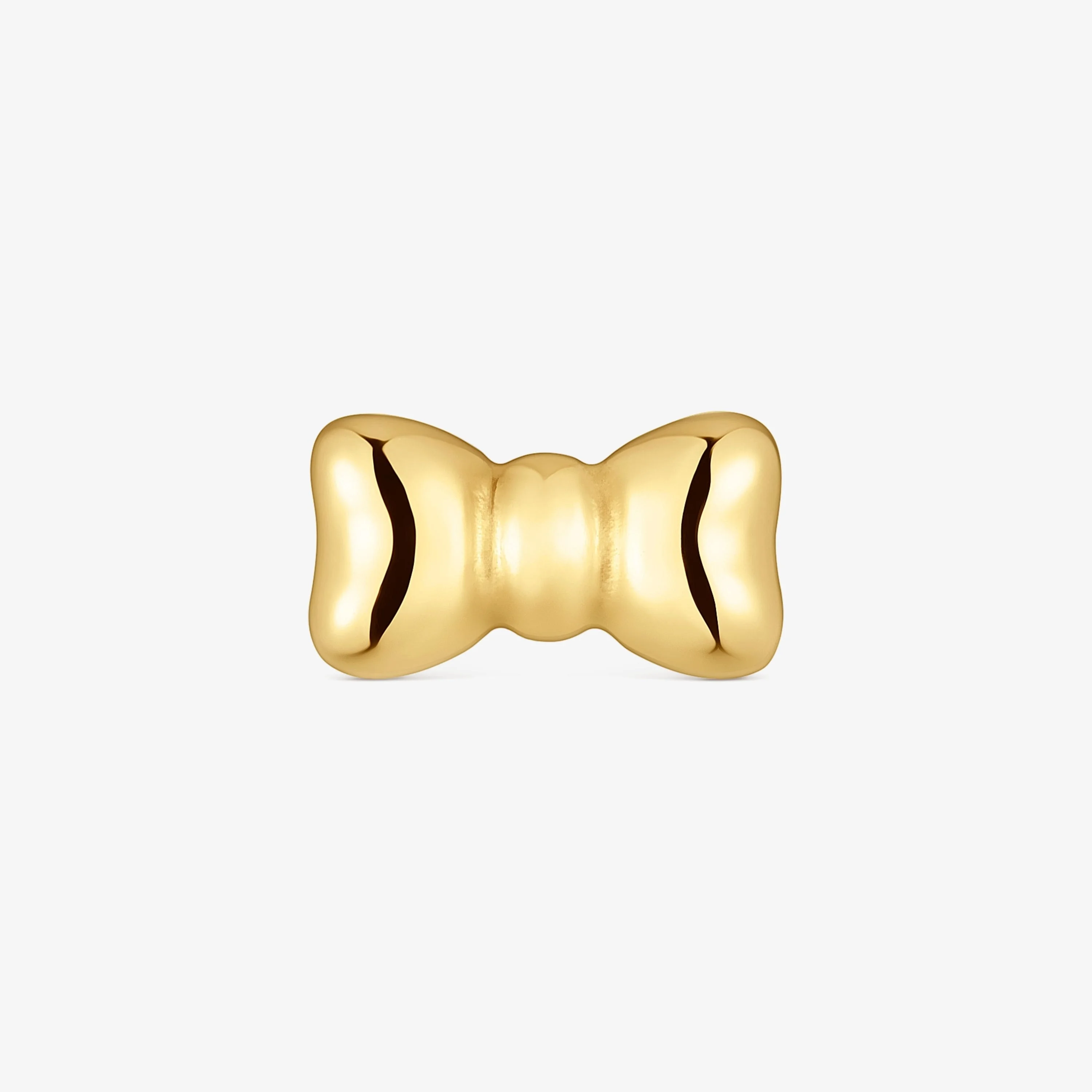 Gold-colored steel bow Ear piercing TOUS Ribbon - 1