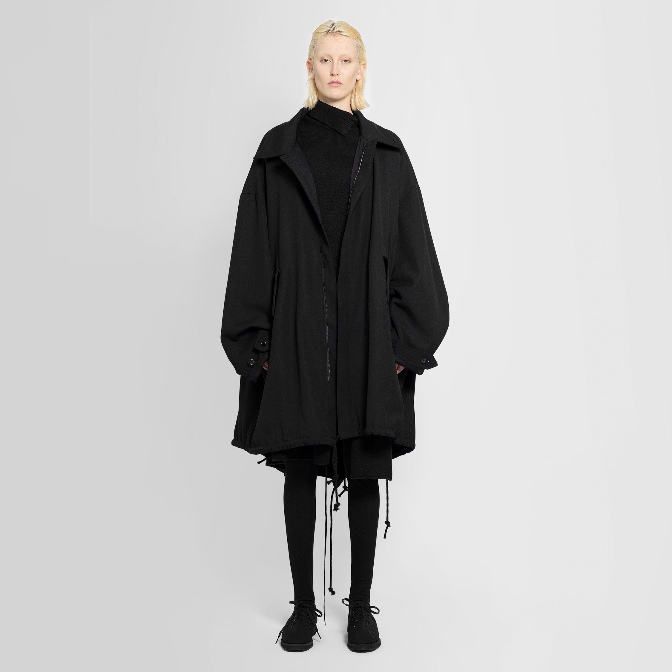 YOHJI YAMAMOTO WOMAN BLACK COATS - 6